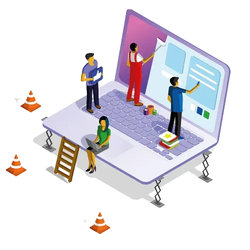Website development team illustration