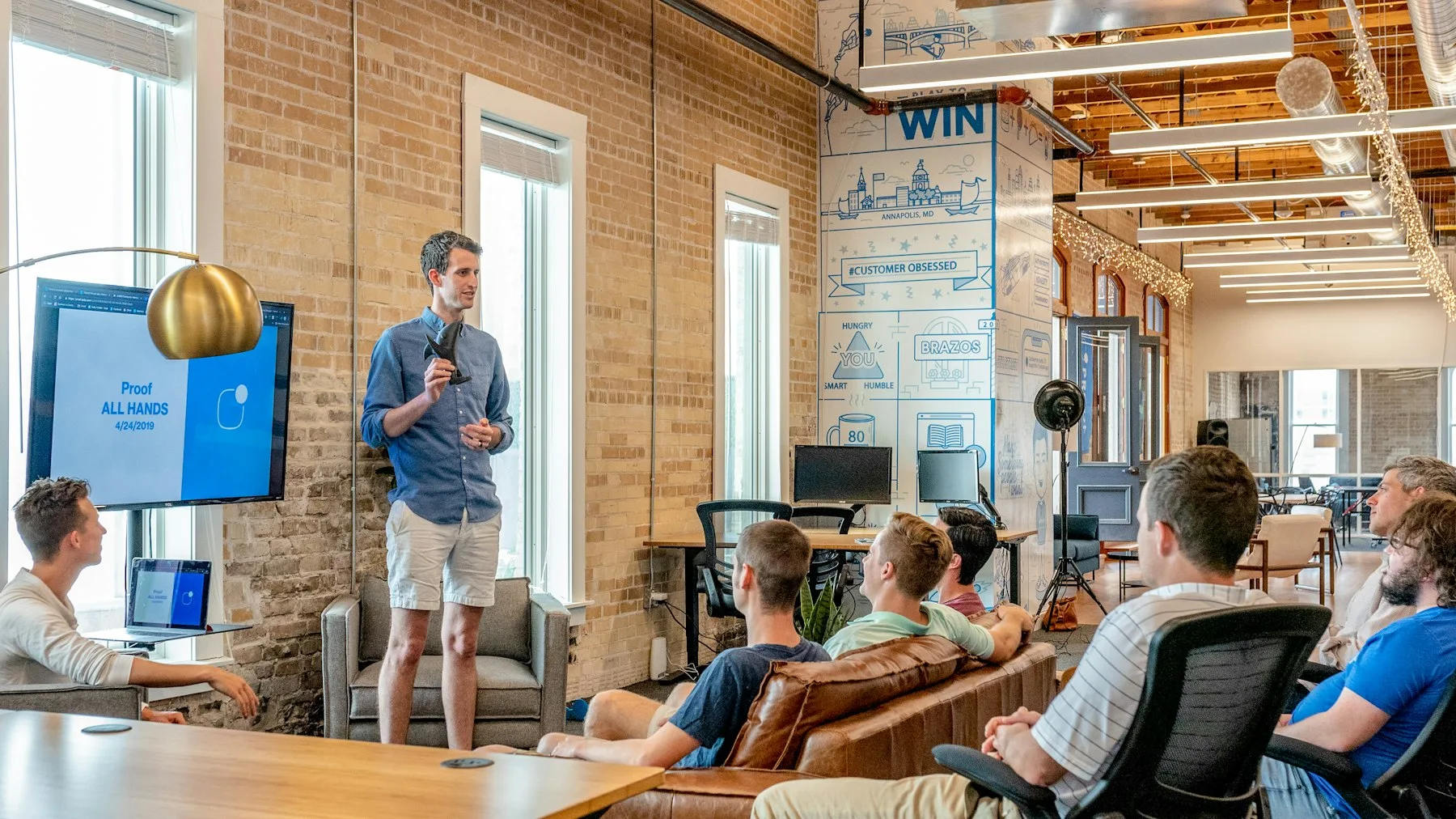 Team collaborating on a digital marketing strategy