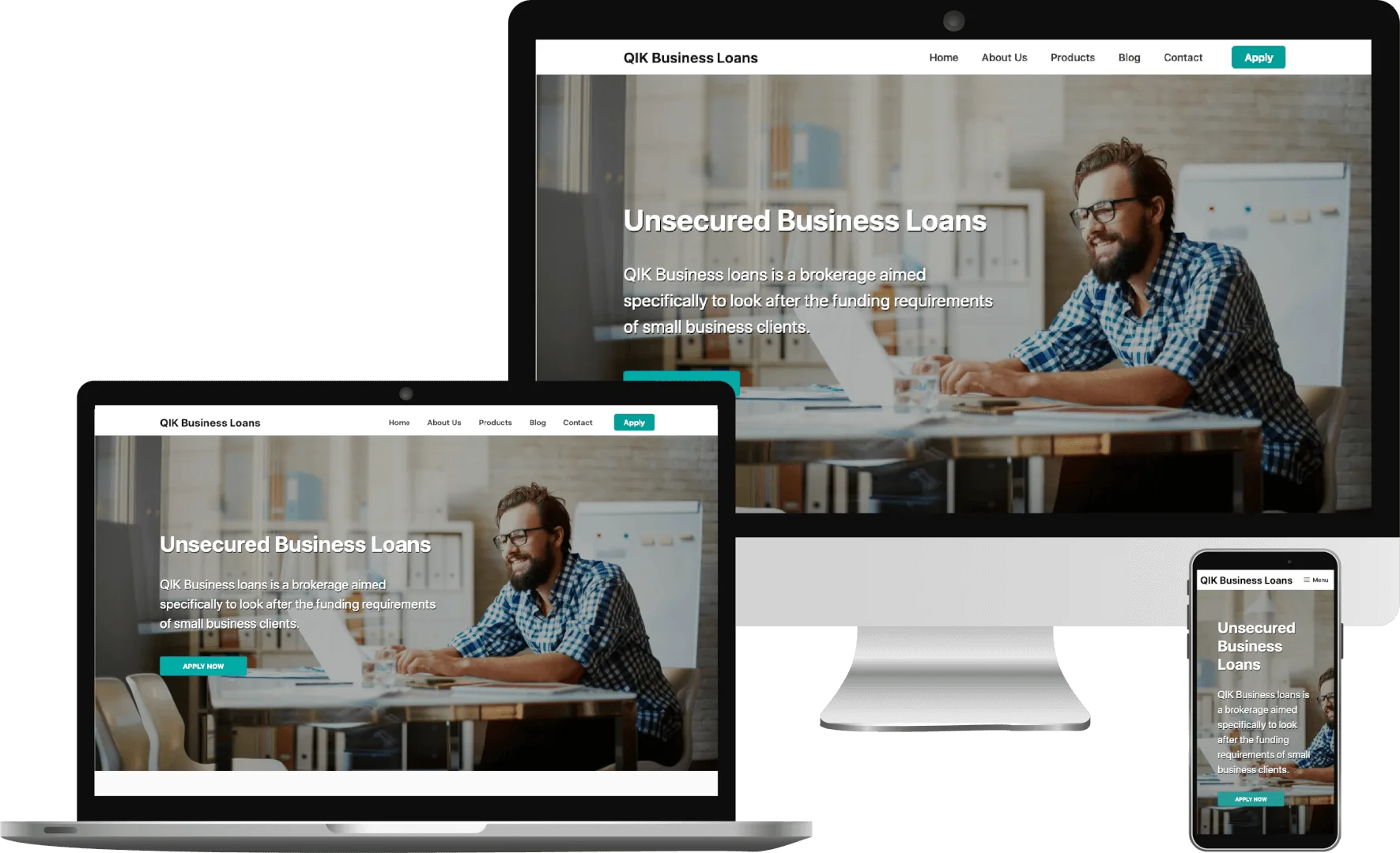 QIK Business Loans website preview
